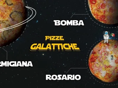 Concept spaziale per Pianeta Pizza! Pronti al decollo?
